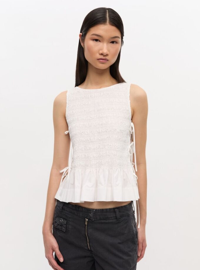 TOP COLOR blanco GANNI