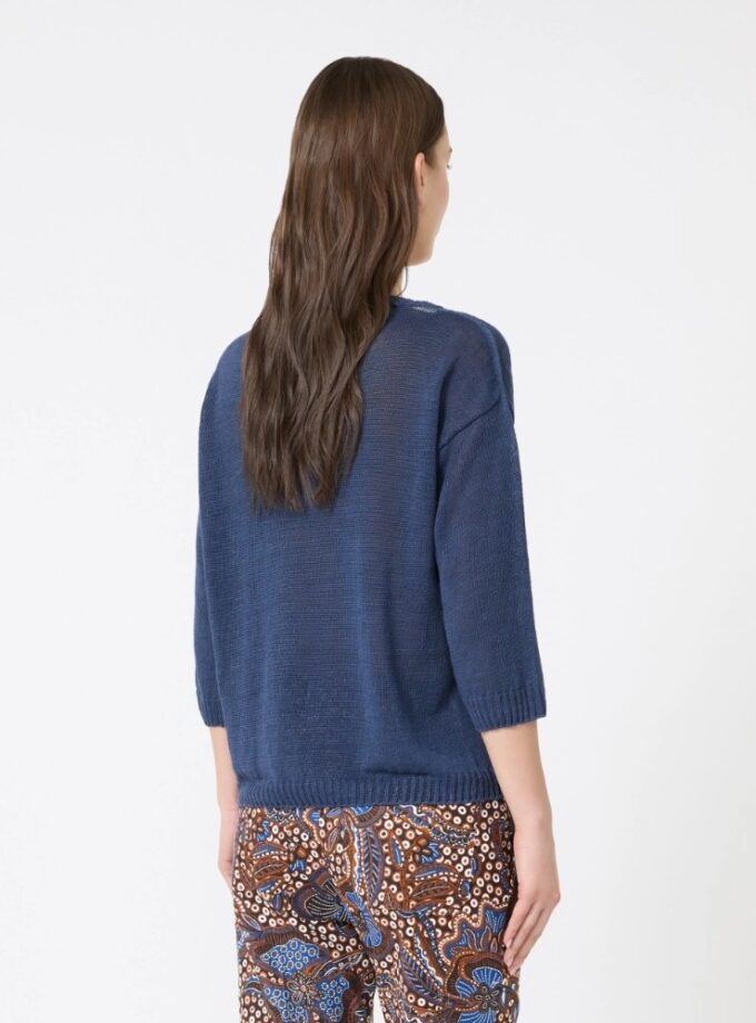 Jersey oversize de hilo de lino - AZUL MARINO WEEKEND MAX MARA