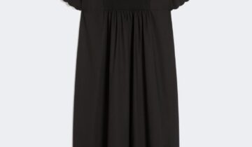 Vestido de popelina y punto de algodón – NEGRO WEEKEND MAX MARA