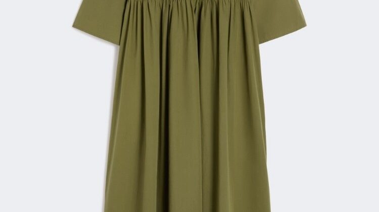 Vestido de popelina de algodón suave – KAKI WEEKEND MAX MARA