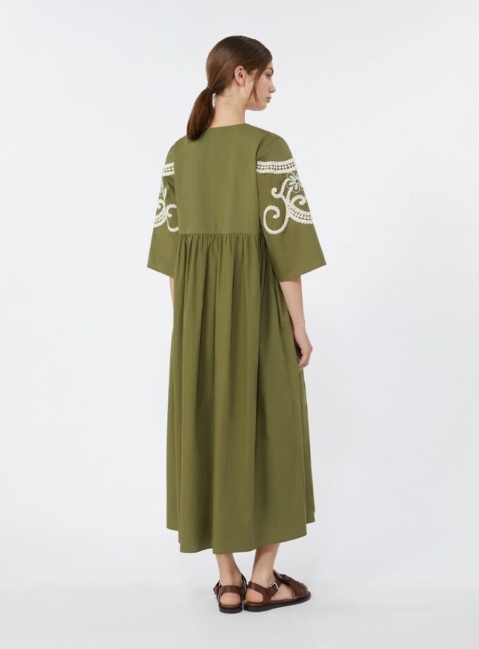 Vestido de popelina de algodón suave - KAKI WEEKEND MAX MARA