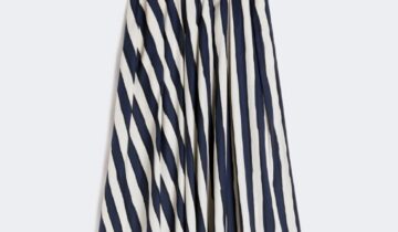 Falda plisada de popelina estampada – Azul WEEKEND MAX MARA