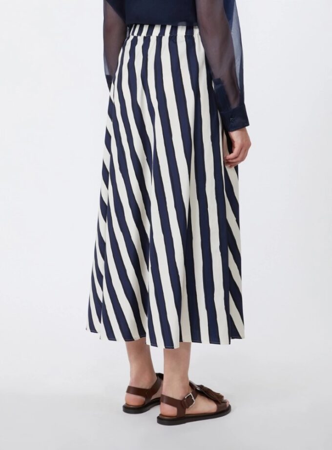 Falda plisada de popelina estampada - Azul WEEKEND MAX MARA