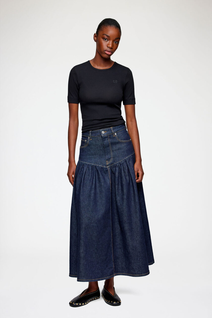 Skirt in Stretch Denim
Falda en denim elástico GANNI - Imagen 2