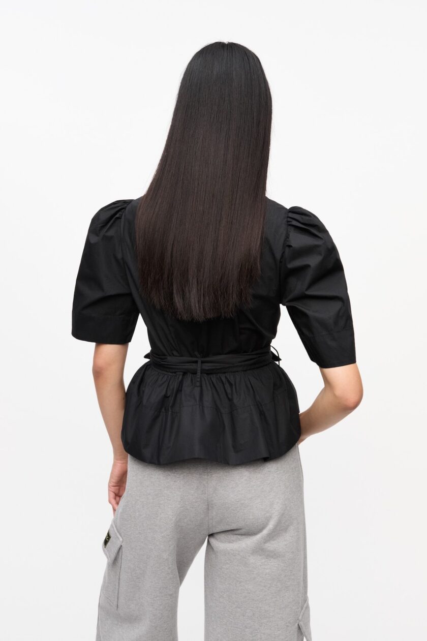 BLUSA COLOR NEGRO GANNI - Imagen 3