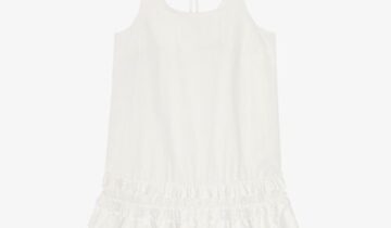 Vestido de algodón blanco GANNI