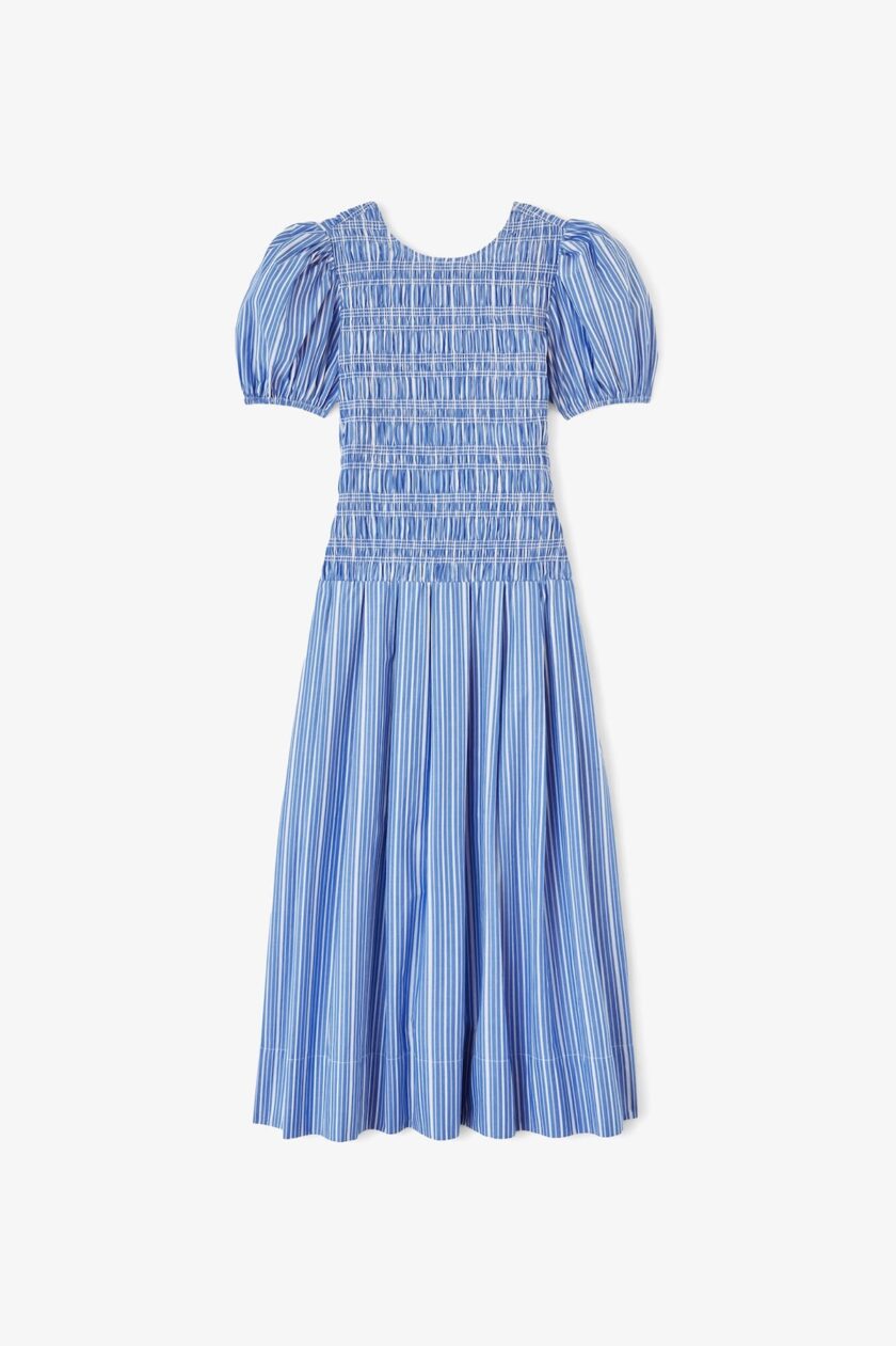 Vestido de algodón fruncido GANNI
