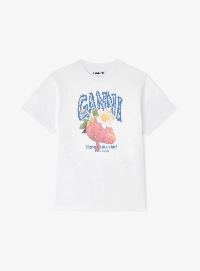 Camiseta con fresa GANNI