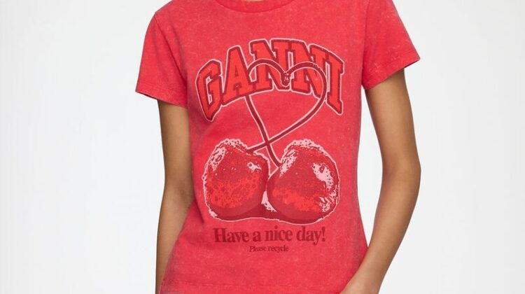Baby Fit Future T-shirt with Cherry GANNI
