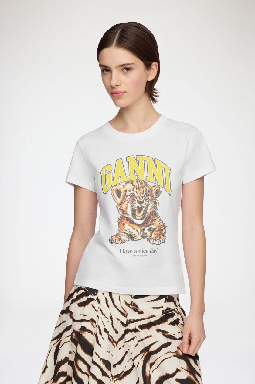 CAMISETA COLOR blanco GANNI - Imagen 3