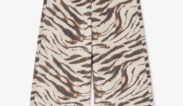 Pantalones vaqueros anchos Lari en denim de cebra GANNI