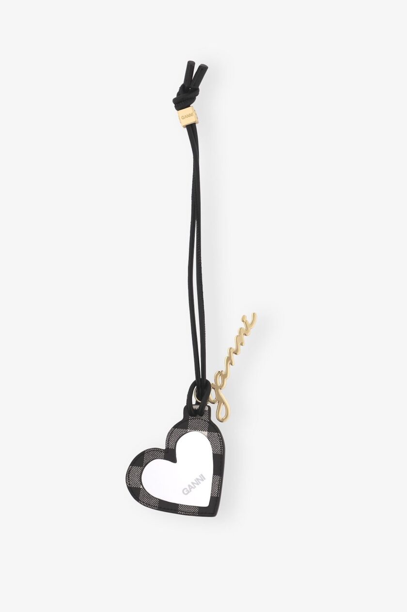 Espejo de corazón Bou de GANNI negro