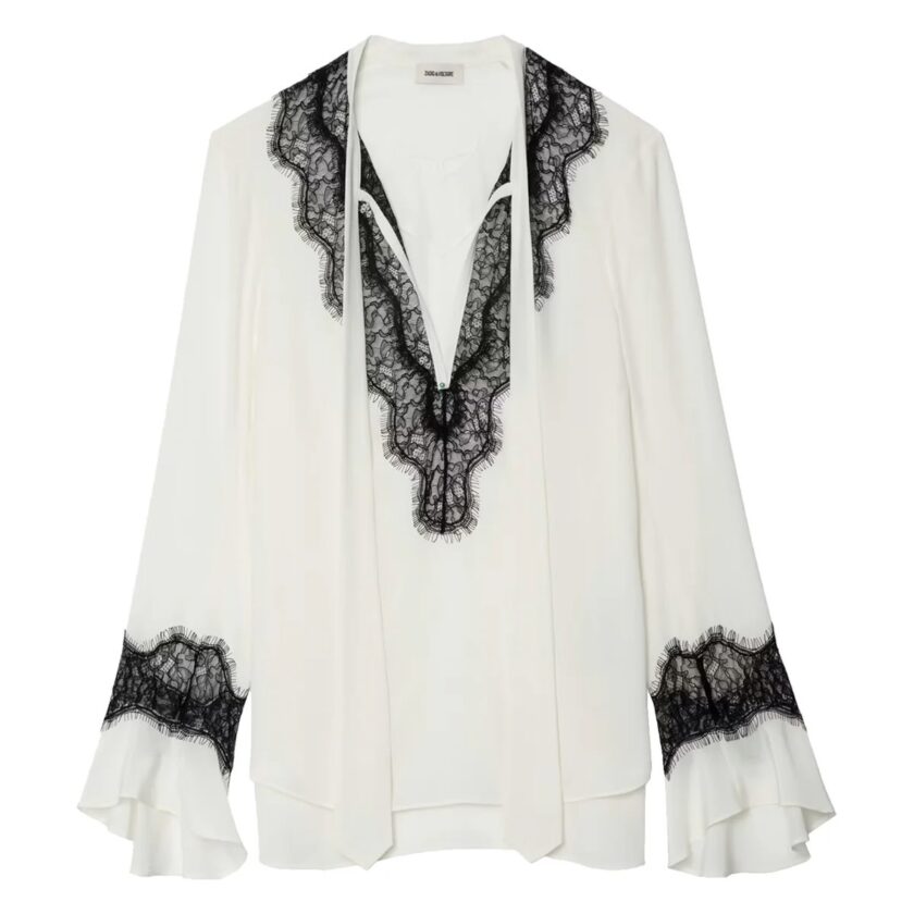 blusa de encaje Tuan CDC en tono Flake de Zadig ZADIG ET VOLTAIRE