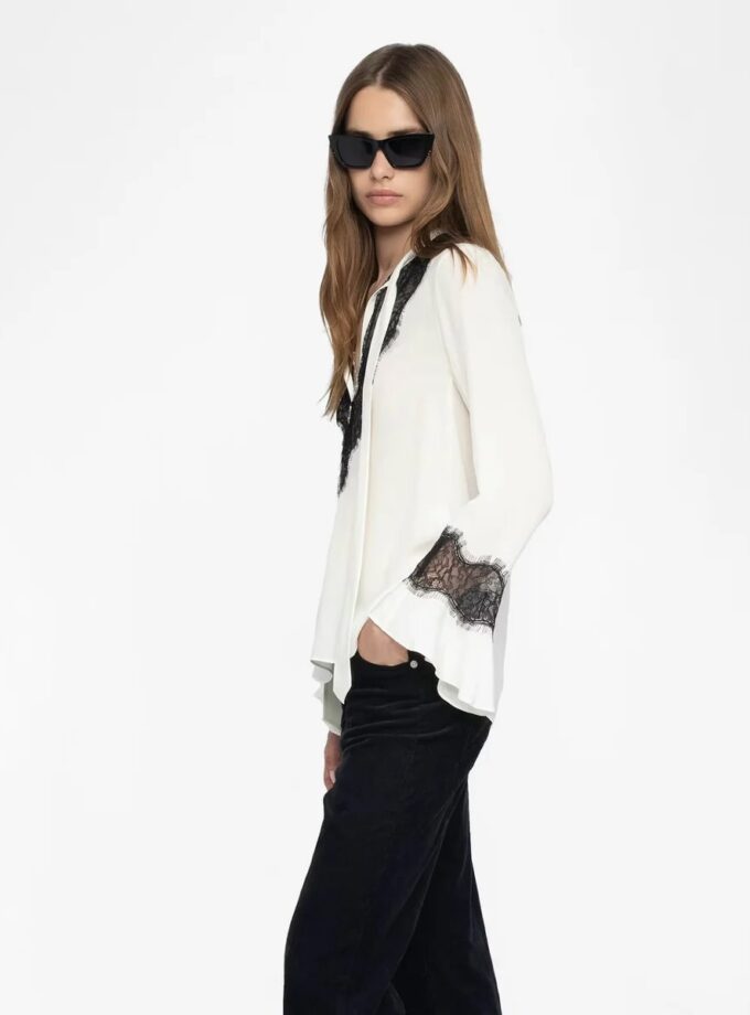 blusa de encaje Tuan CDC en tono Flake de Zadig ZADIG ET VOLTAIRE